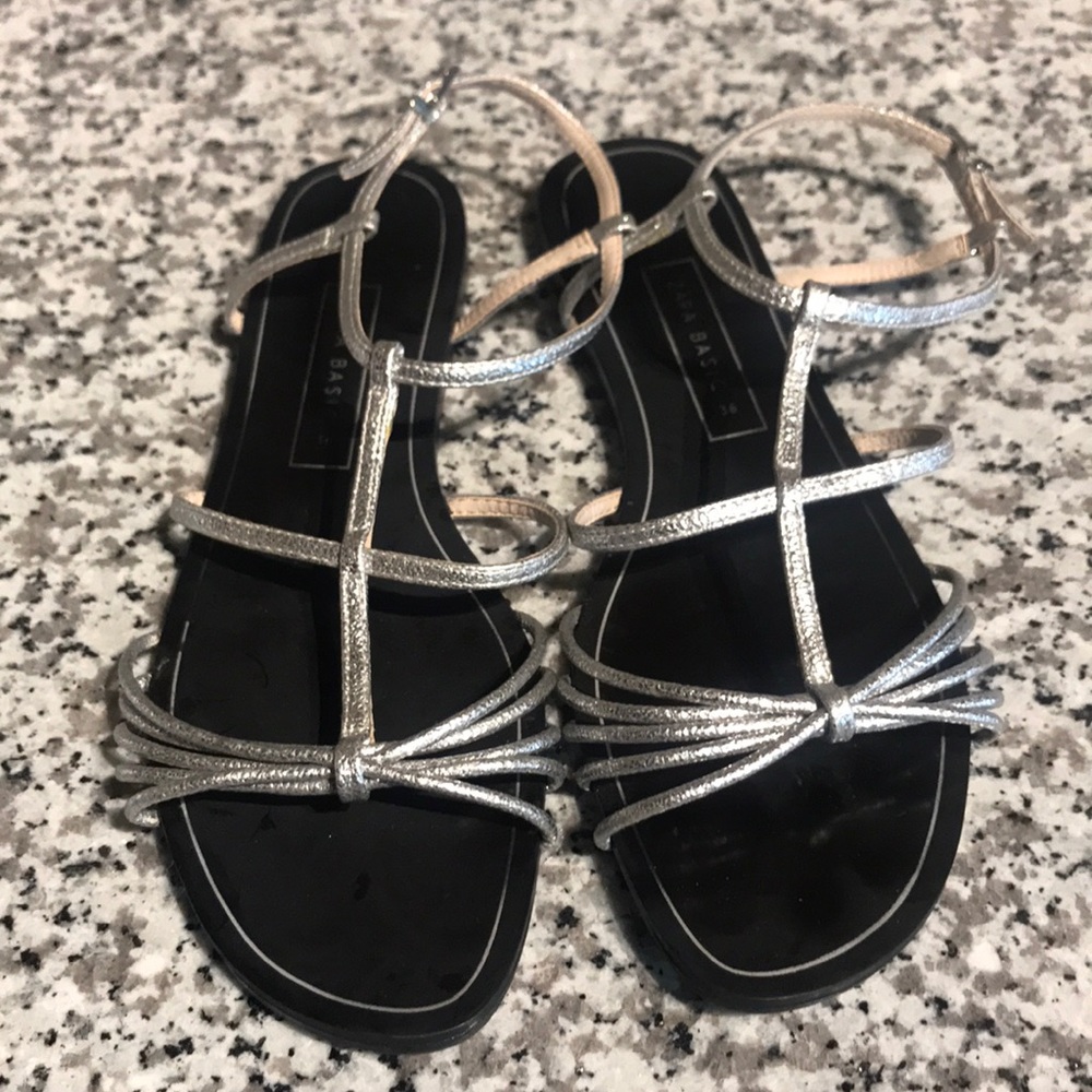 Zara silver sandals